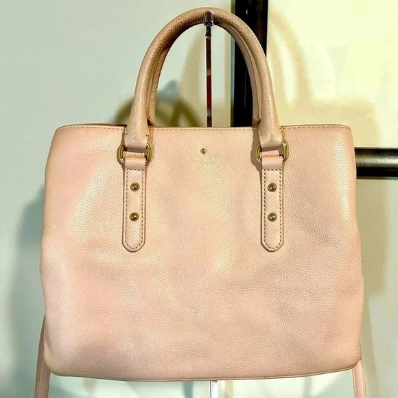 Gently Used KATE SPADE pale Pink Leather Satchel/Crossbody Bag - Picture 1 of 10